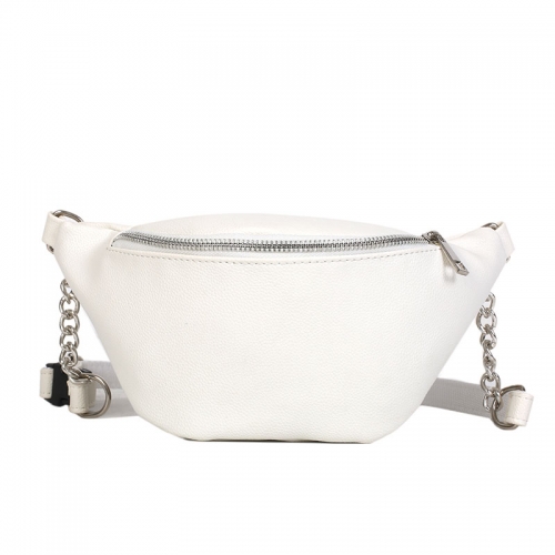 картинка Сумка-банан через плечо с серебристой молнией от магазина LonnaMag