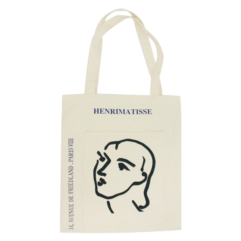 картинка Сумка холщевая шоппер на молнии контур девушки Henri Matisse от магазина LonnaMag