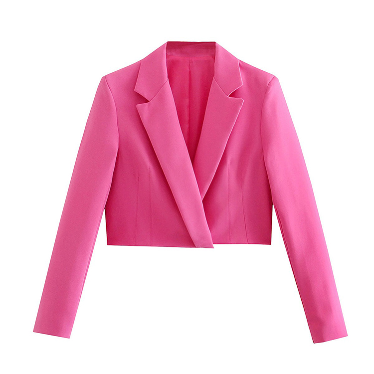 Картинка Жакет розовый укороченный без пуговиц от магазина LonnaMag