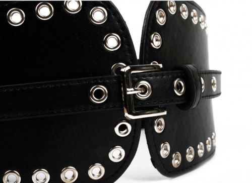 картинка Ремень широкий + узкий заклепки с дырками от магазина LonnaMag