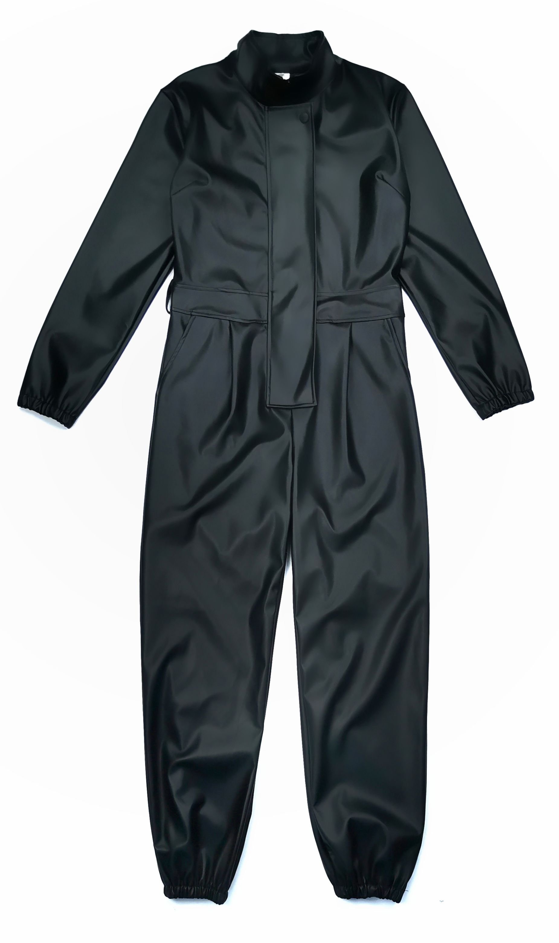 Картинка Комбинезон длинный эко-кожа на молнии + пояс от магазина LonnaMag