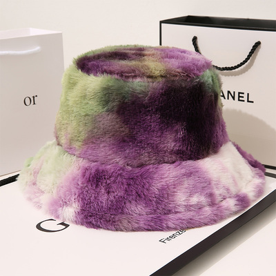 картинка Панама пушистая принт тай дай от магазина LonnaMag