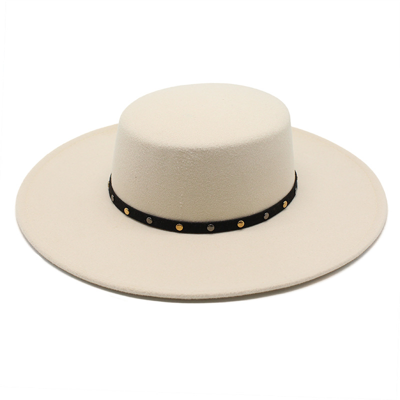 картинка Шляпа канотье вокруг полоса с заклепками от магазина LonnaMag