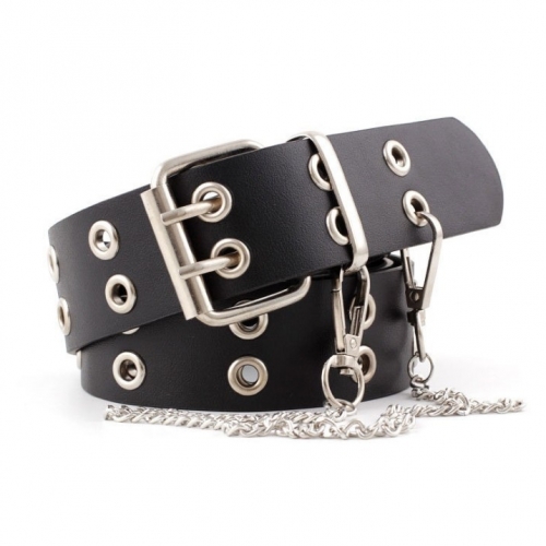 картинка Ремень с двумя рядами отверстий с цепочкой от магазина LonnaMag