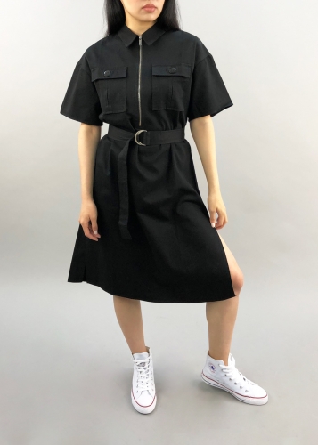 Картинка Платье миди верх рубашкой короткий рукав от магазина LonnaMag