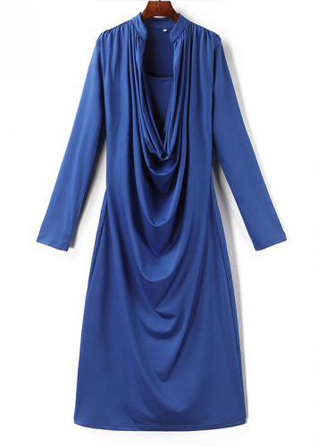 Картинка Платье по фигуре с большой драпировкой спереди от магазина LonnaMag