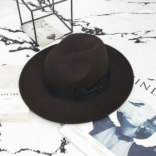 картинка Шляпа федора черная лента с бантиком от магазина LonnaMag