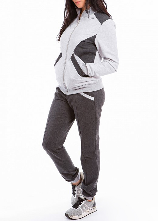 Картинка Костюм спортивный двухцветный: толстовка + штаны (Елена) от магазина LonnaMag
