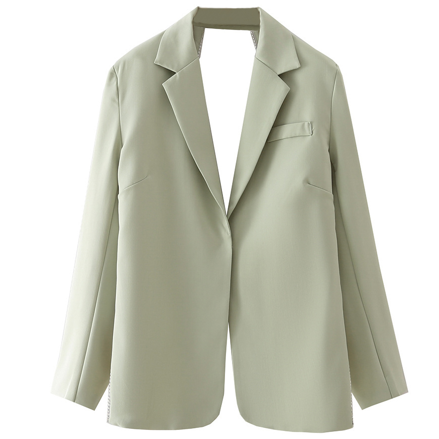 Картинка Пиджак открытая спина по контуру стразы  от магазина LonnaMag