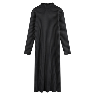 Картинка Платье трикотаж широкий рубчик ворот стойка от магазина LonnaMag