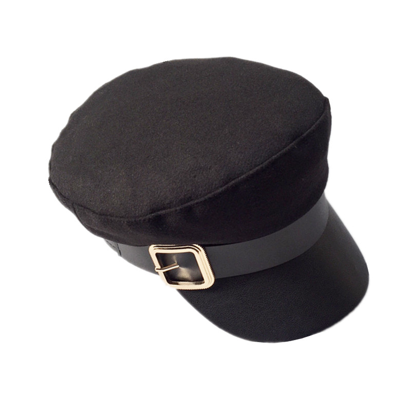 картинка Кепка кепи кожаный козырек и широкий ремень с пряжкой от магазина LonnaMag