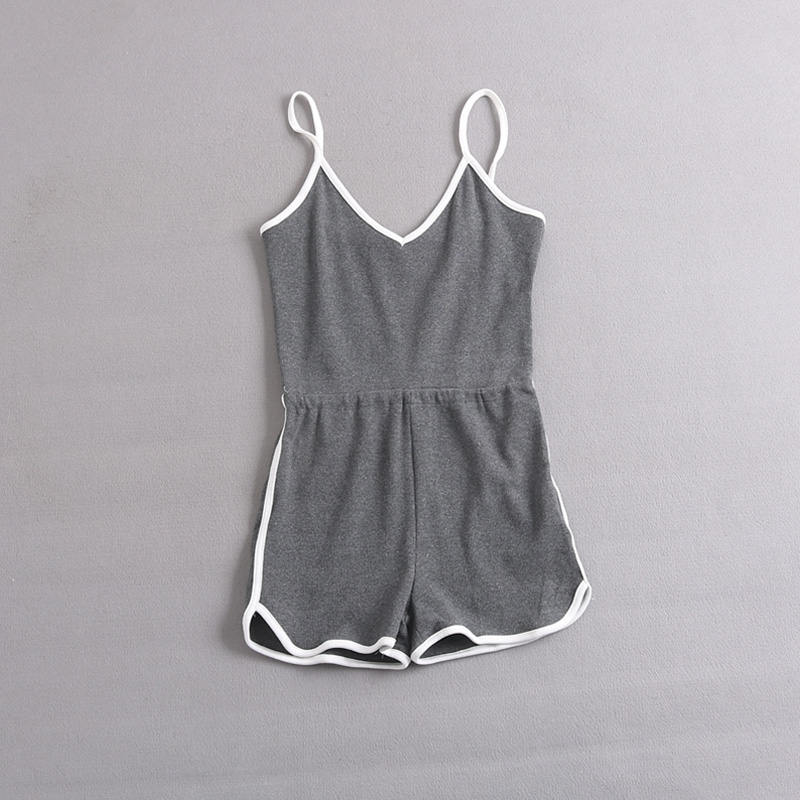 Картинка Комбинезон короткий спорт белая окантовка от магазина LonnaMag