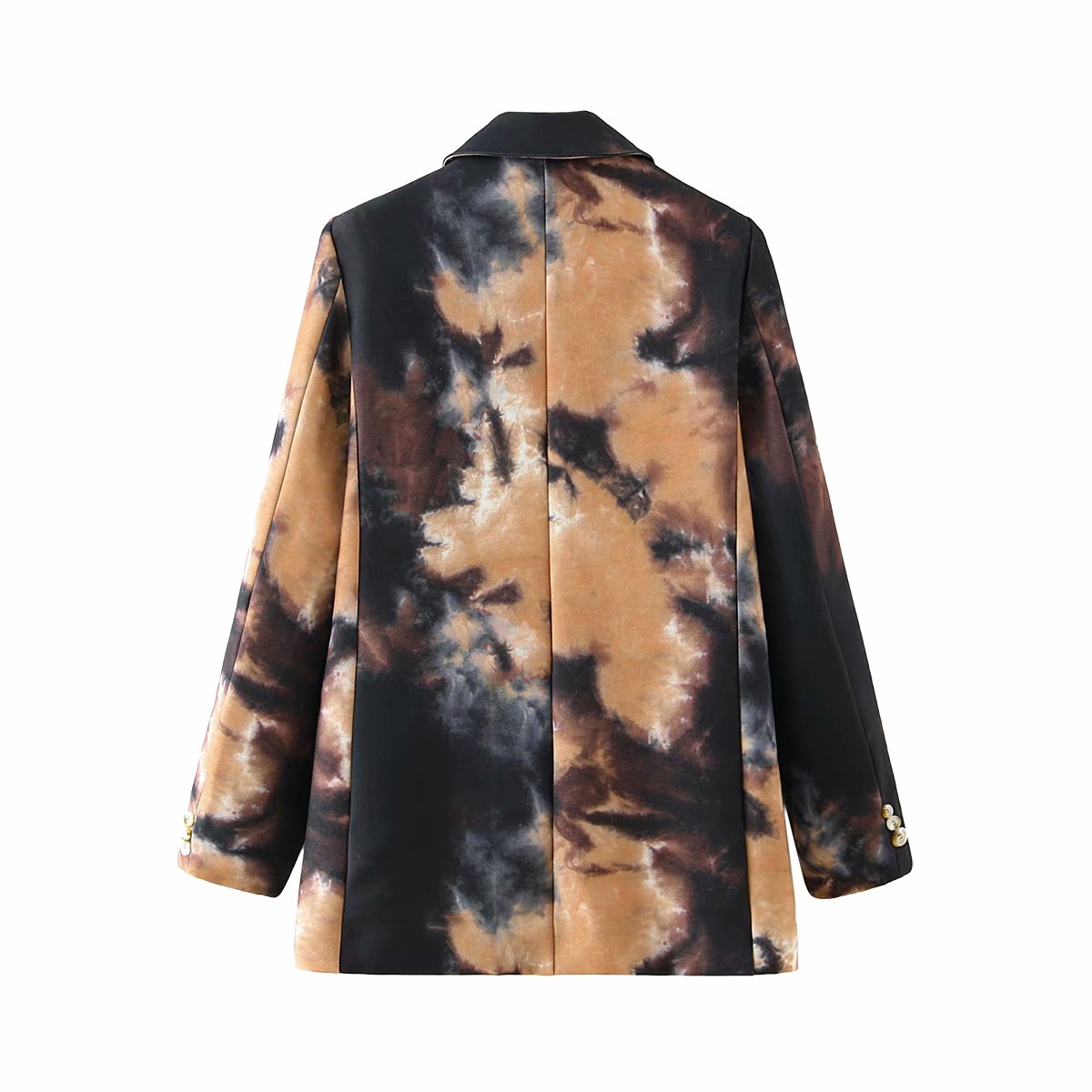 Картинка Пиджак прямой принт тай дай темные оттенки от магазина LonnaMag
