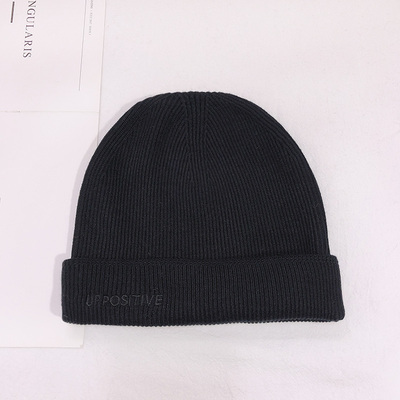 картинка Шапка подворот вышивка надпись UP POSITIVE от магазина LonnaMag