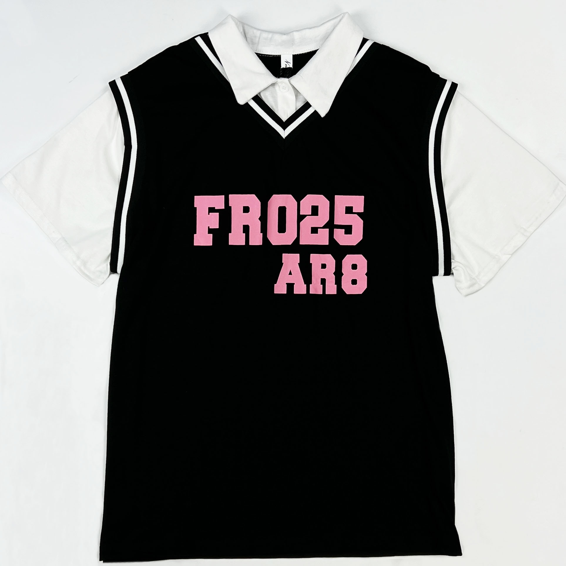 Картинка Платье эффект длинной жилетки и рубашки FRO25 AR8 от магазина LonnaMag