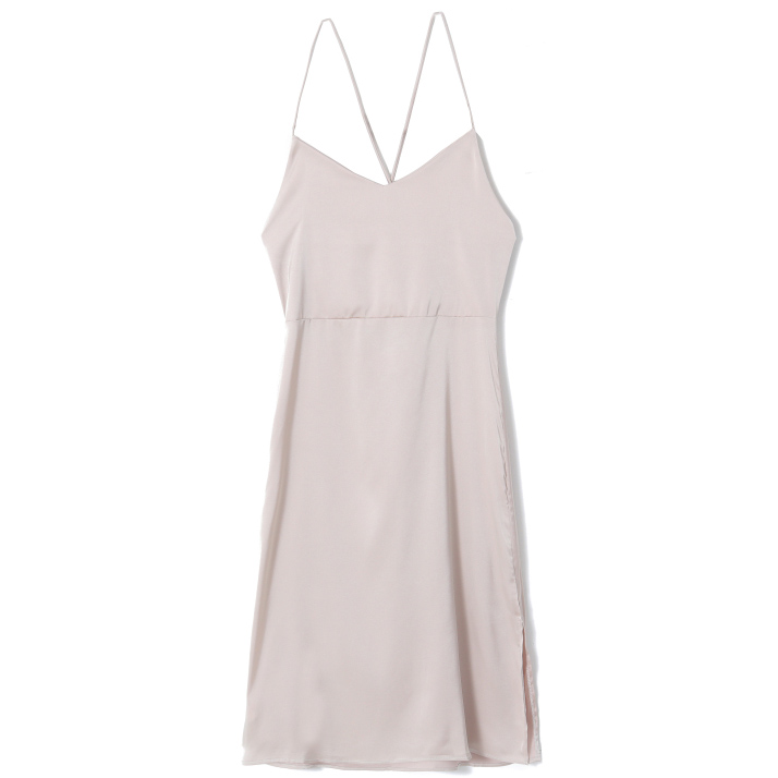 Картинка Платье тонкие лямки в шнуровку на открытой спине разрез от магазина LonnaMag