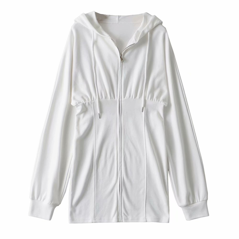 Картинка Платье толстовка с капюшоном шов под грудью шнурки в цвет от магазина LonnaMag