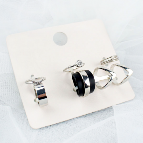 картинка Набор колец 5шт + кольцо углом от магазина LonnaMag