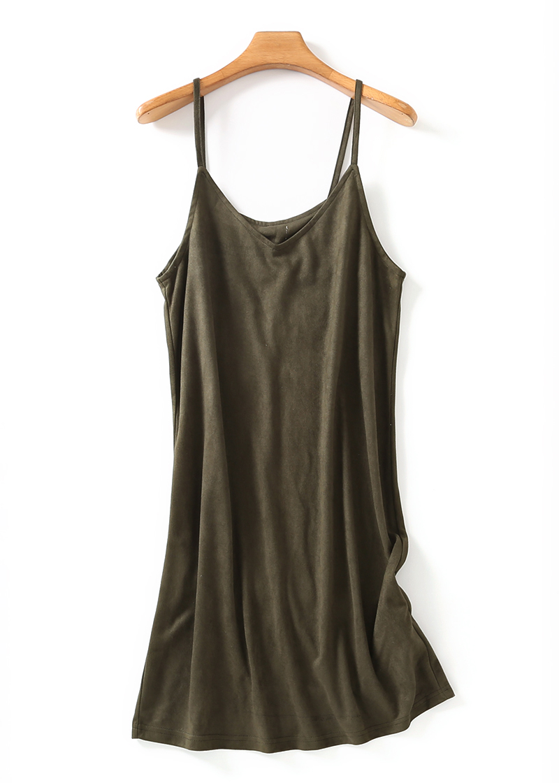 Картинка Платье замшевое мини на лямках от магазина LonnaMag