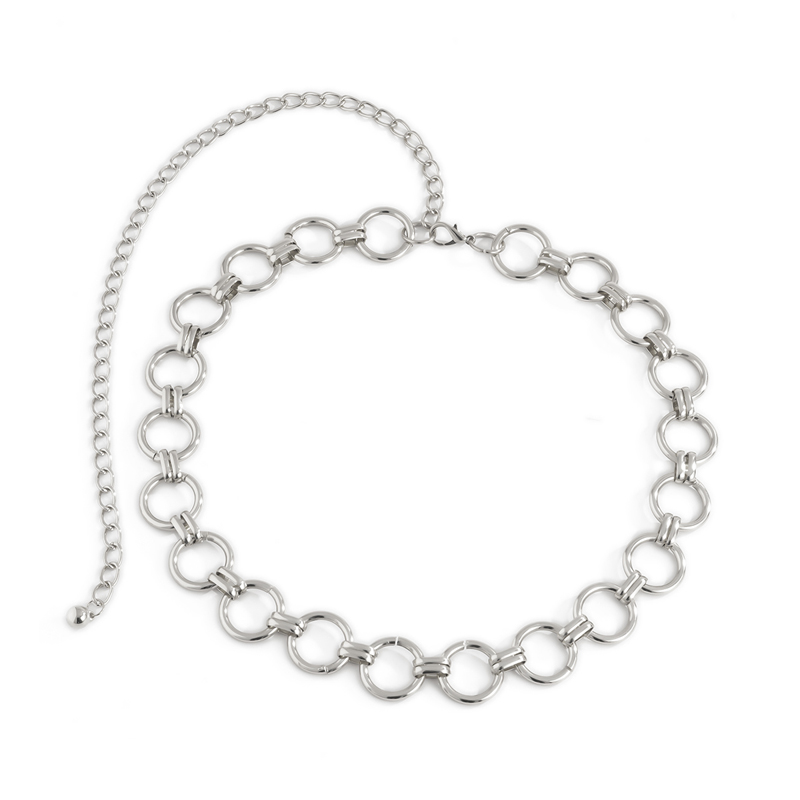 картинка Пояс металлический золотая цепь круглые звенья от магазина LonnaMag