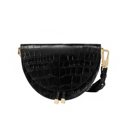 картинка Сумка сэдл под крокодила с широким плечевым ремнем от магазина LonnaMag