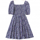 Картинка Платье грудь на резинках мелкий цветочный принт - короткий рукав от магазина LonnaMag