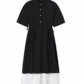 Картинка Платье рубашка талия на кулиске короткий рукав снизу белый второй слой от магазина LonnaMag