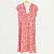 Картинка Платье миди принт красные сердца пуговицы рюша на вороте от магазина LonnaMag
