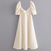 Картинка Платье трапеция макси рукава фонарики от магазина LonnaMag