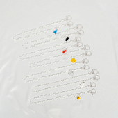 картинка Цепочка для очков прозрачная круглые звенья + подвеска медведь/смайл/ромашка от магазина LonnaMag