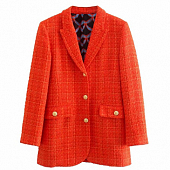 Картинка Пиджак твид красный приталенный от магазина LonnaMag