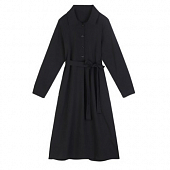 Картинка Платье рубашка миди плотное длинный рукав + пояс от магазина LonnaMag