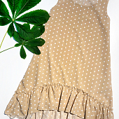 Картинка Платье сарафан клеш горох миди спереди короче от магазина LonnaMag