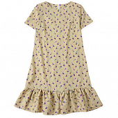 Картинка Платье клеш волан по низу короткий рукав фиолетовые цветы от магазина LonnaMag