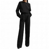 Картинка Костюм верх однотон костюмная ткань без застежек + брюки со стрелками от магазина LonnaMag