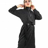 Картинка Платье макси пегое молния с кольцом + черный ремень от магазина LonnaMag