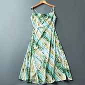 Картинка Платье комбинация разводы боковой шов с пуговицами от магазина LonnaMag