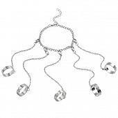 картинка Браслет трансформер с цепочками к 5 кольцам от магазина LonnaMag
