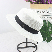 картинка Шляпа соломенная канотье белая с черной лентой от магазина LonnaMag