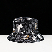 картинка Панама двухсторонняя принт газета коты от магазина LonnaMag