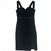 Картинка Платье футляр миди разрез по ногу широкие лямки акцент грудь талия от магазина LonnaMag