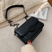 картинка Сумка мессенджер с ручкой цепью рельеф прожилки от магазина LonnaMag