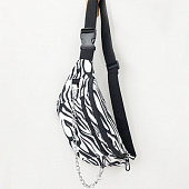 картинка Сумка мессенджер принт чб зебра + цепь от магазина LonnaMag