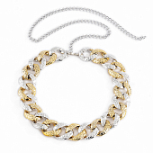 картинка Пояс металлический широкая рельефная цепь от магазина LonnaMag