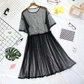 Картинка Платье сетка прозрачное короткий рукав от магазина LonnaMag