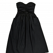 Картинка Платье бюстье сборка на груди юбка клеш с карманами от магазина LonnaMag