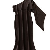 Картинка Платье по фигуре открытое плечо один рукав углом драпировка от магазина LonnaMag