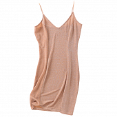 Картинка Платье мини блестящее люрекс лямки вытачки вдоль тела от магазина LonnaMag