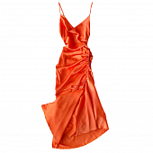 Картинка Платье миди комбинация сбоку разрез на кулиске от магазина LonnaMag