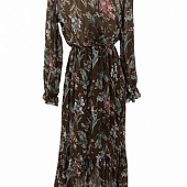 Картинка Платье шифон макси запахом принт цветы от магазина LonnaMag